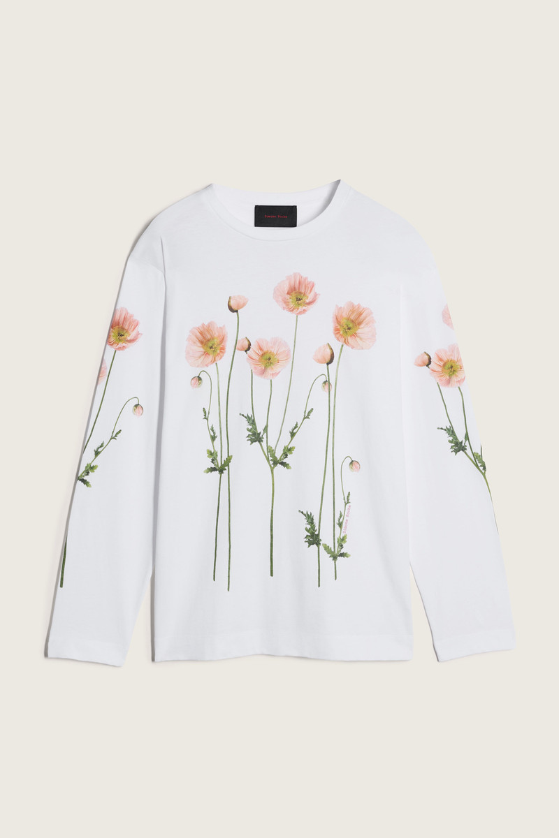 Poppy Field Print Long Sleeve T-Shirt 1