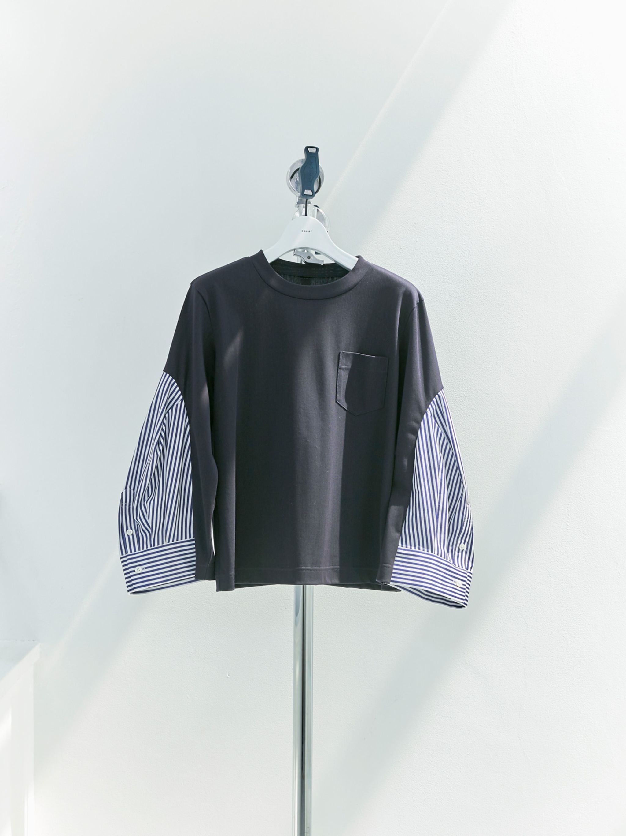 トップス sacai Cotton Poplin x Cotton Jersey sacai Cotton Poplin x Cotton Jersey T-Shirt | REVERSIBLE