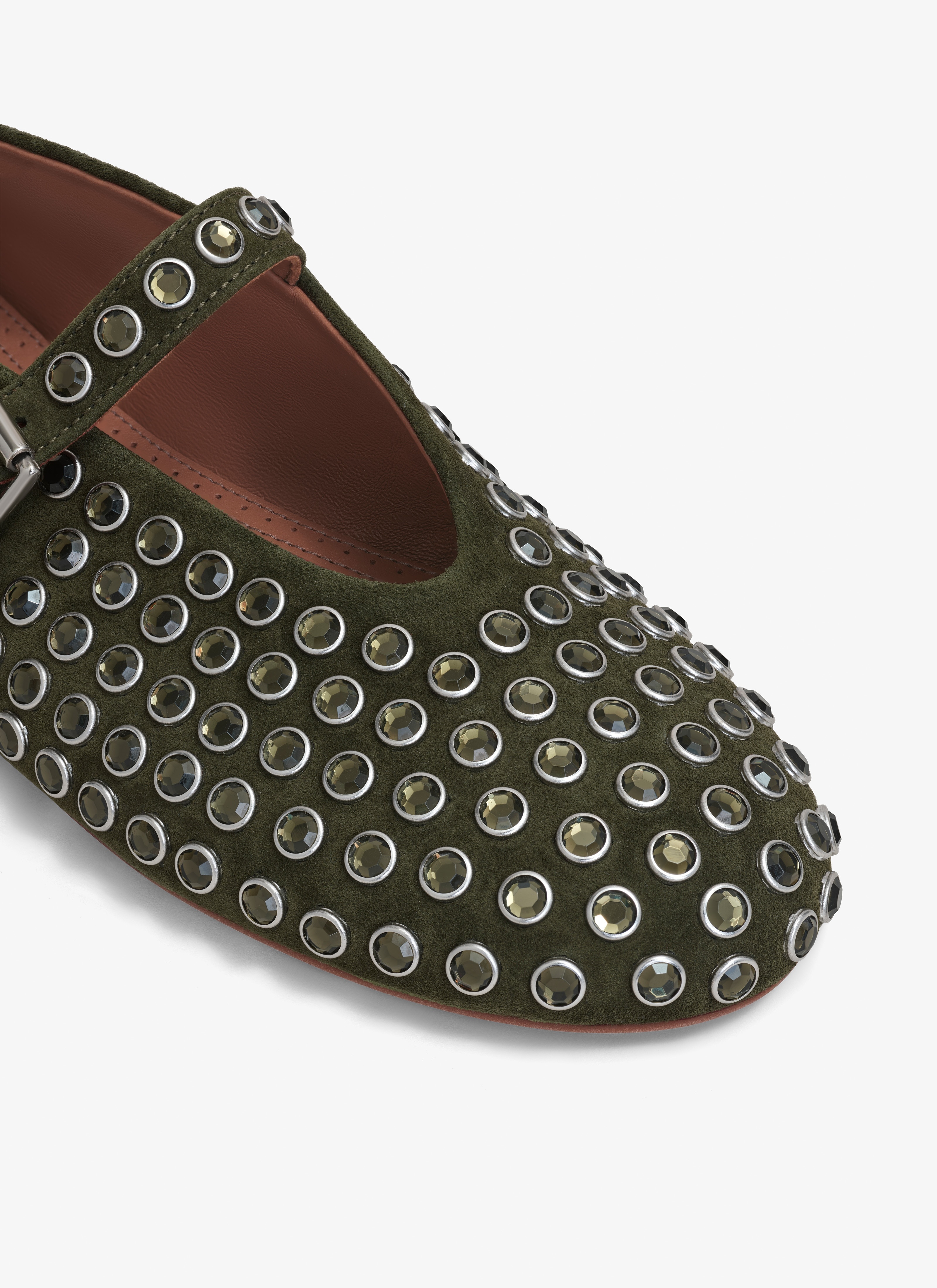 BALLET FLATS IN STRASS LAMBSKIN - 4