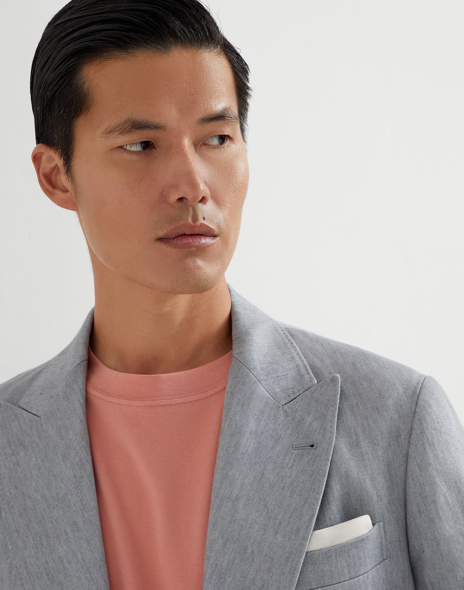 Silk pocket square with printed logo - 3