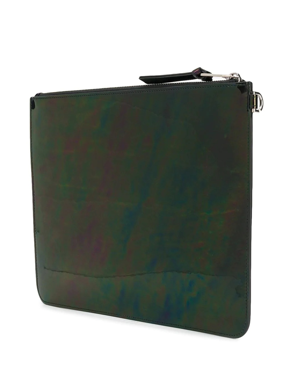 iridescent logo clutch - 3