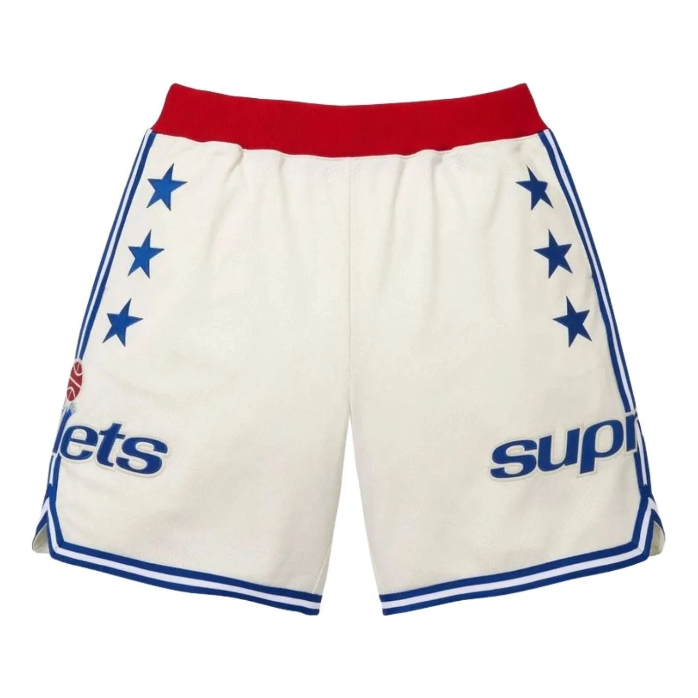 Supreme x Mitchell & Ness SS26 Teams Basketball Short 'White' SUP-SS26-282-WHT - 1