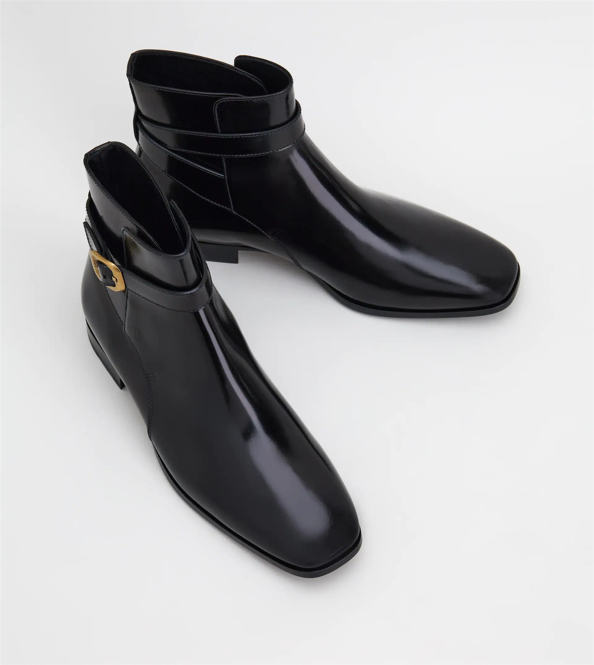 ANKLE BOOTS IN LEATHER - BLACK - 2