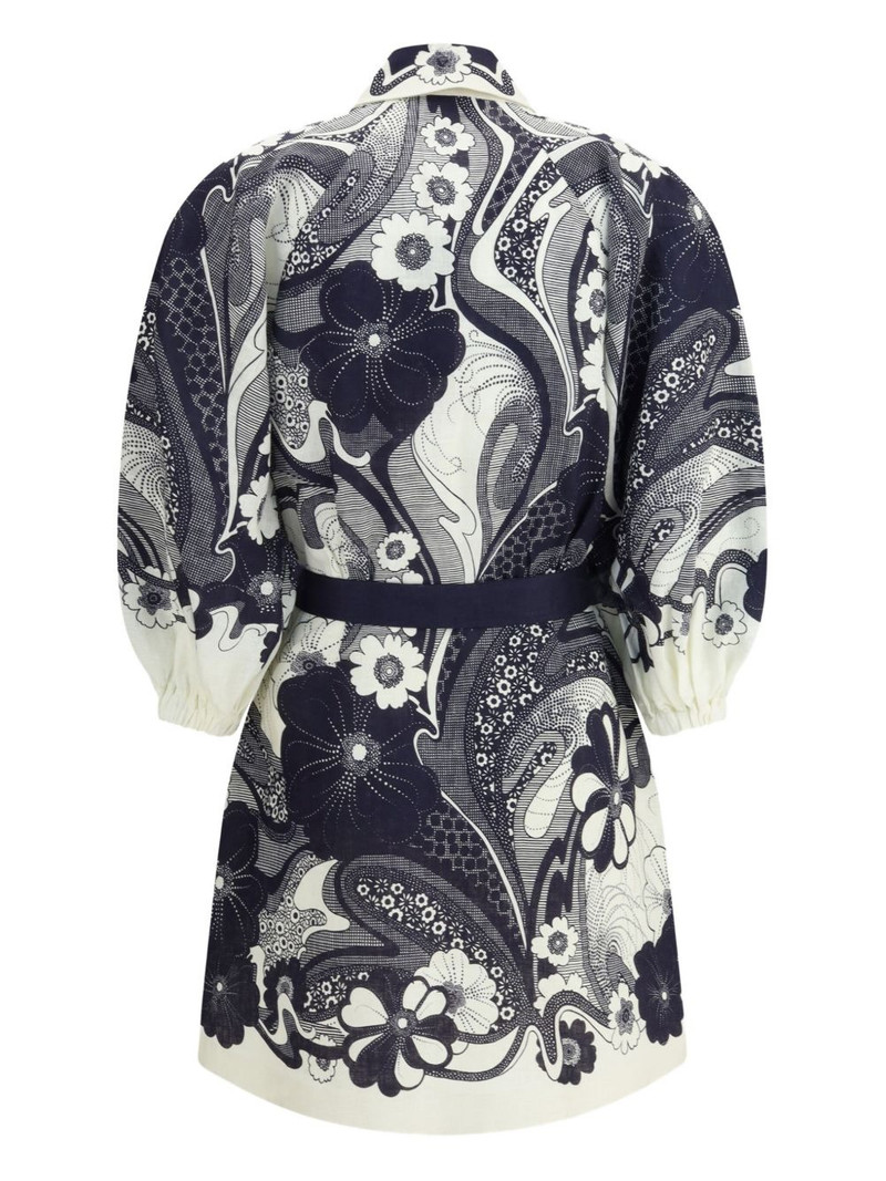 ALÉMAIS floral-print puff-sleeve mini dress outlook