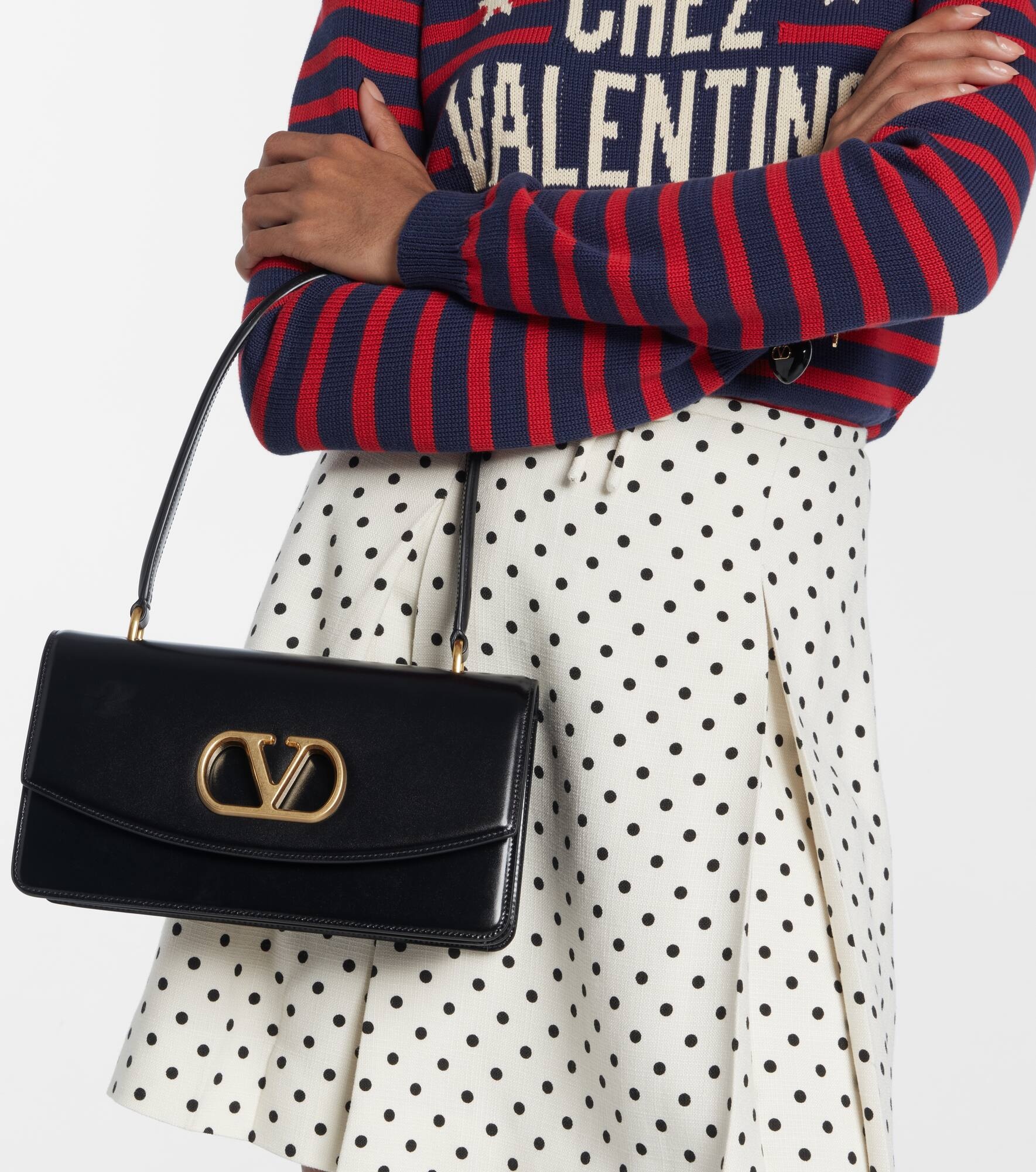 Vain Small VLogo leather shoulder bag - 2