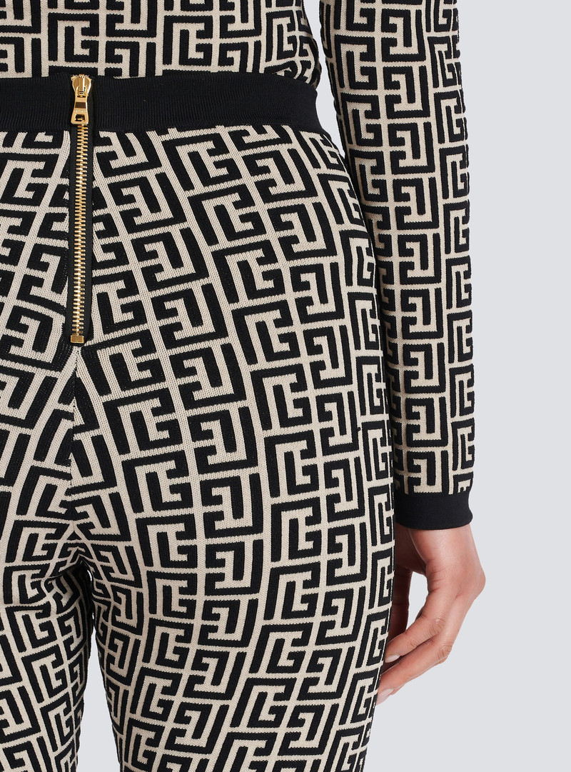 Knit leggings with monogram 7