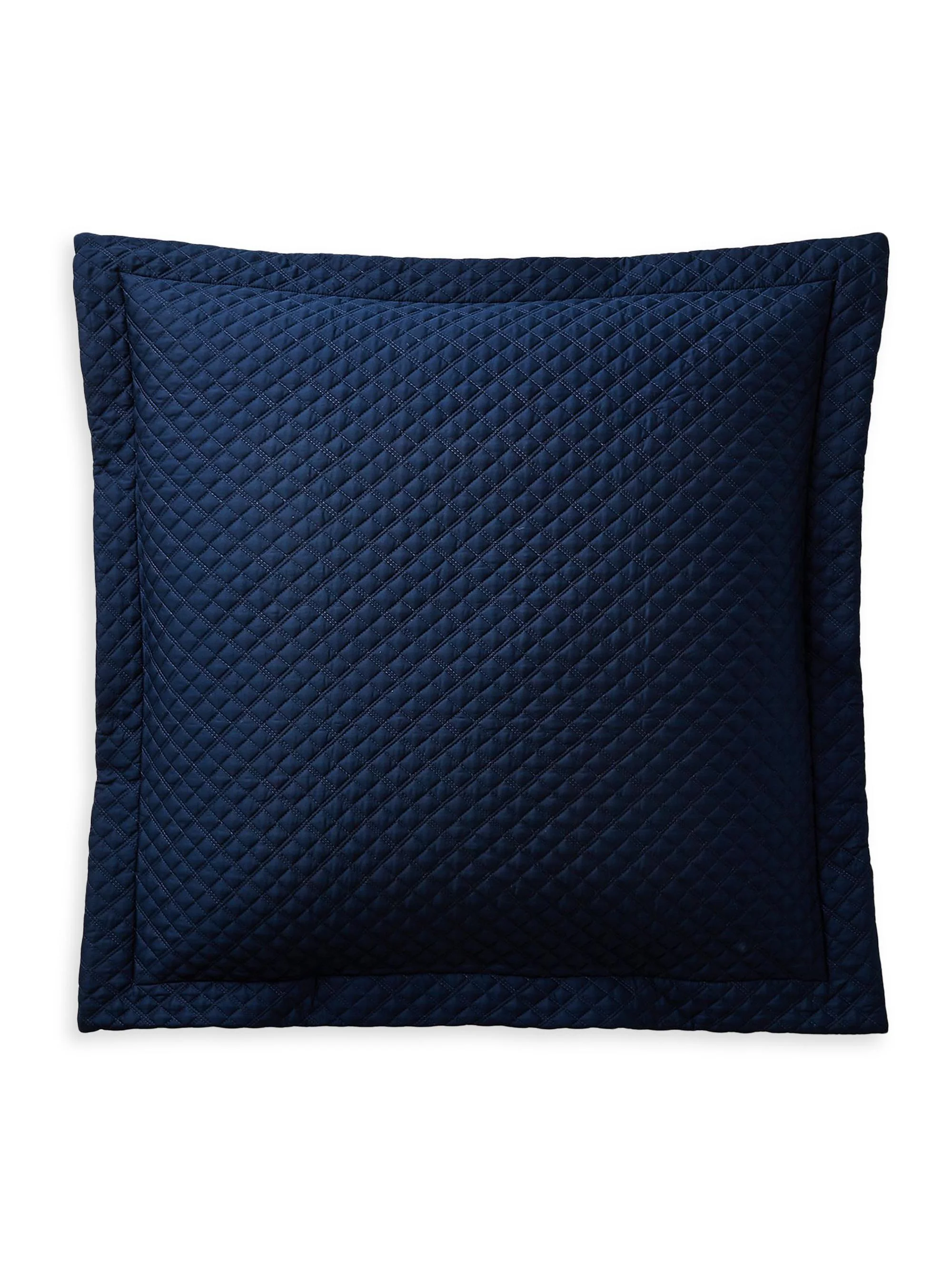 Organic Cotton Sateen Handkerchief 500-Thread Count Euro Sham - Navy - 1