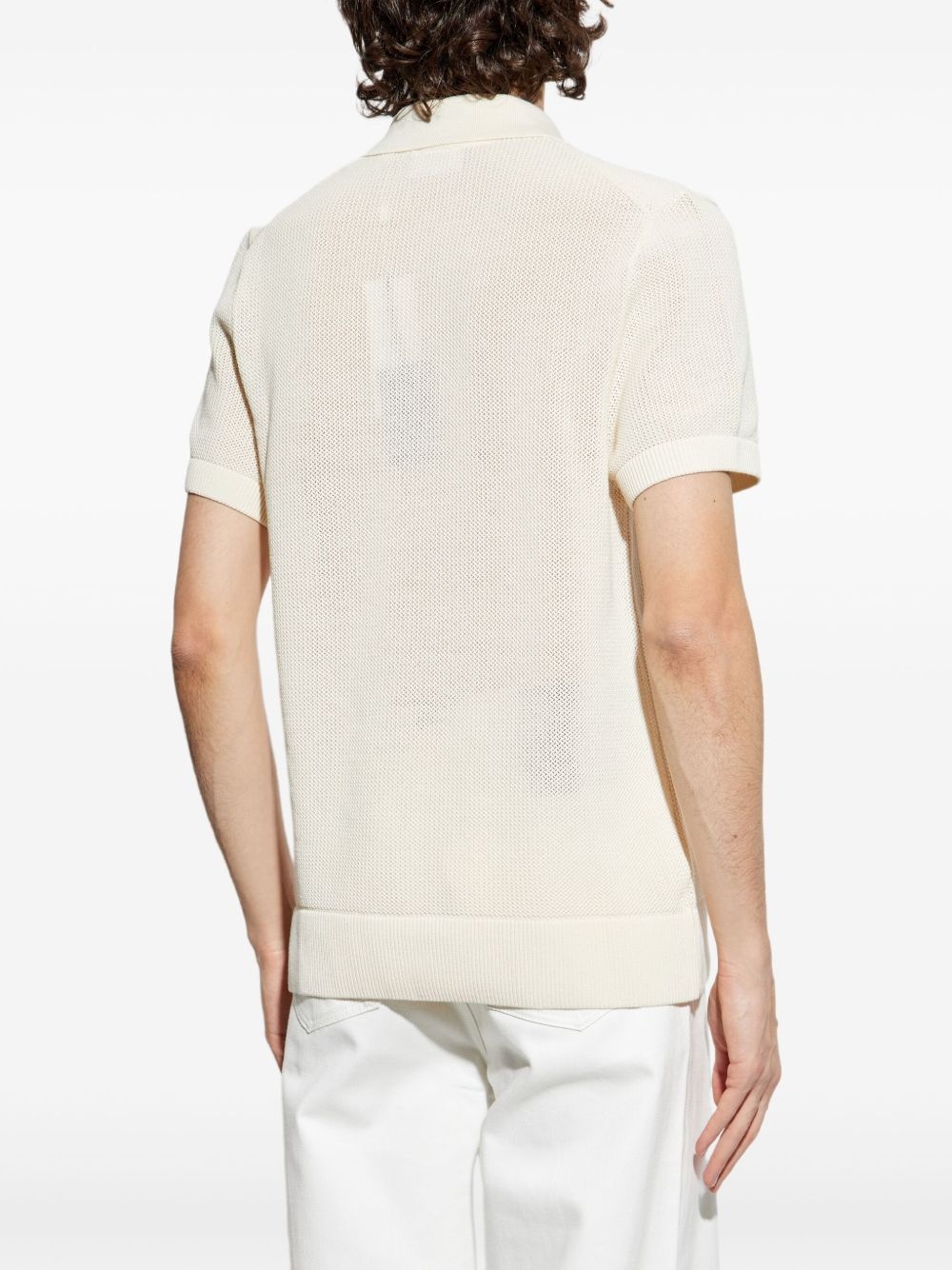 textured polo shirt - 4
