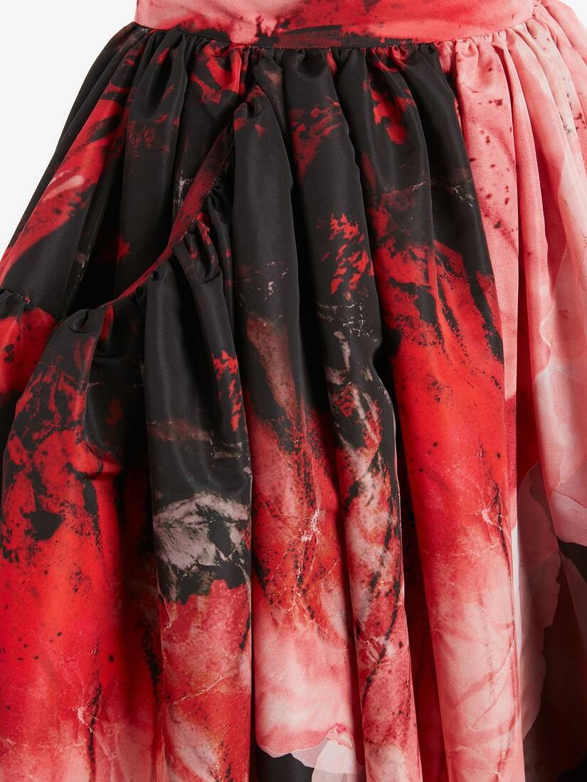 Anemone Print Gathered Midi Skirt in Anemone - 5
