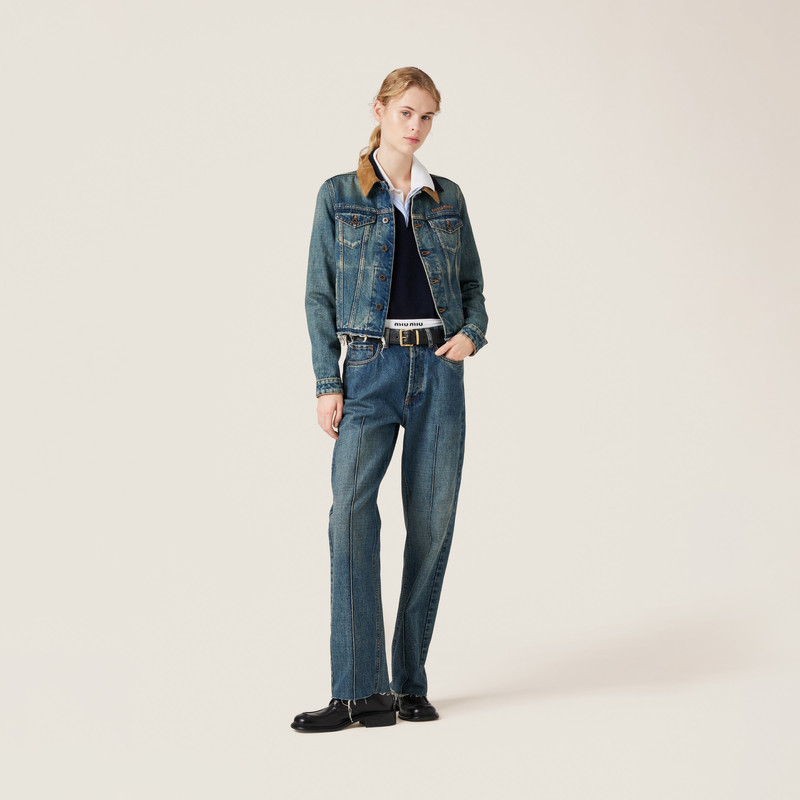 Miu Miu Denim blouson jacket outlook