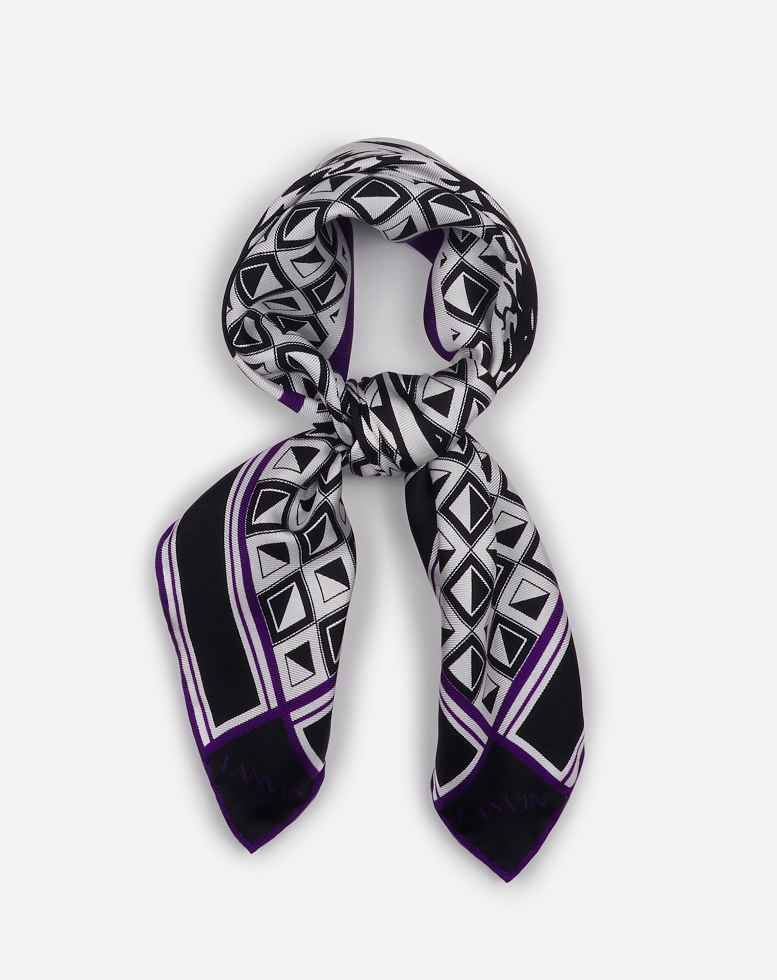 LANVIN X FUTURE SCARF EAGLE PRINT AND SILK TRIANGLES - 3
