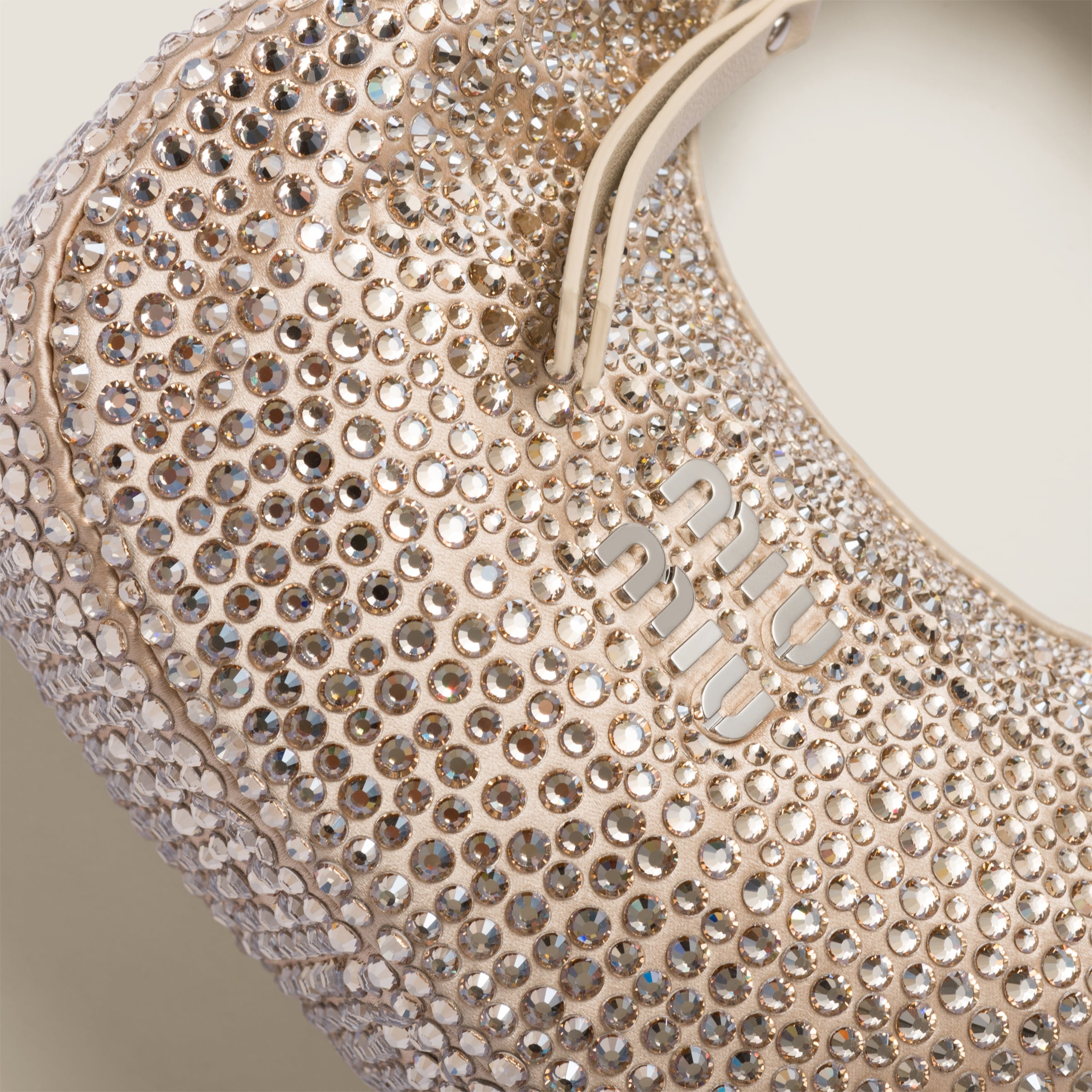 Wander satin and silk mini hobo bag with synthetic crystals - 6