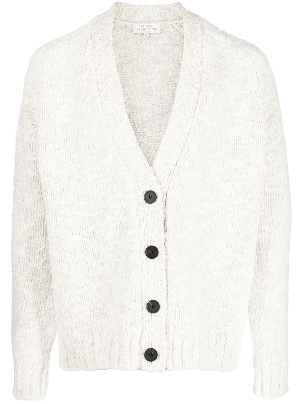 wool knit cardigan - 1