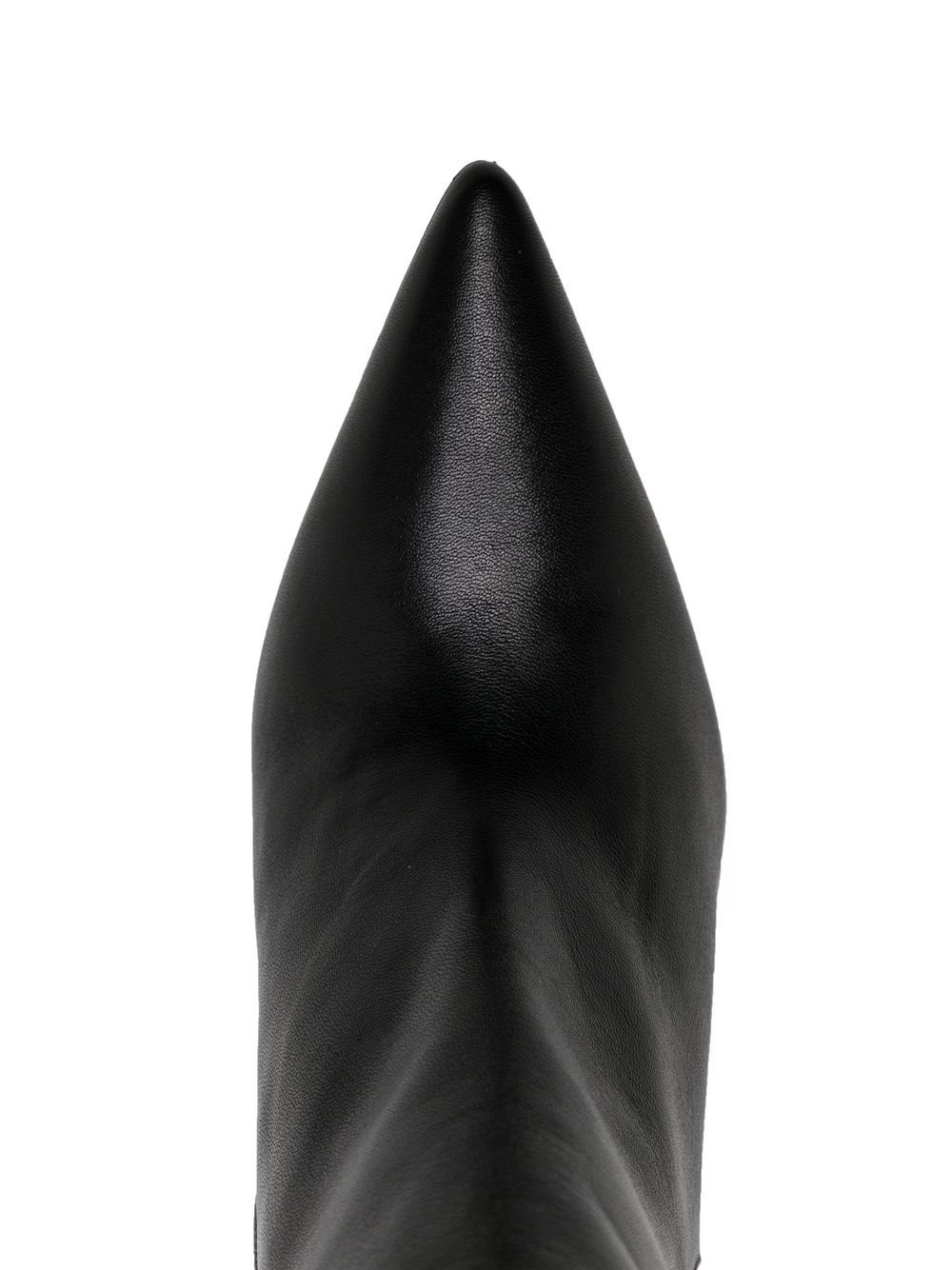 pointed-toe 100mm wedge boots - 4