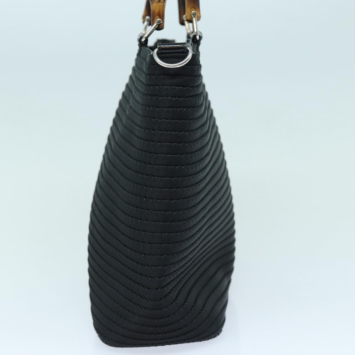 GUCCI Bamboo Hand Bag Canvas Black Gold 000 1998 000 1998 - 5