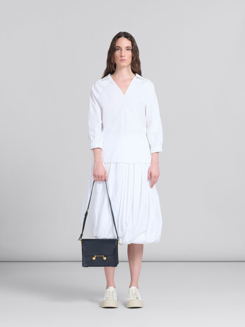 Marni BLACK LEATHER TRUNKAROO MEDIUM SHOULDER BAG outlook