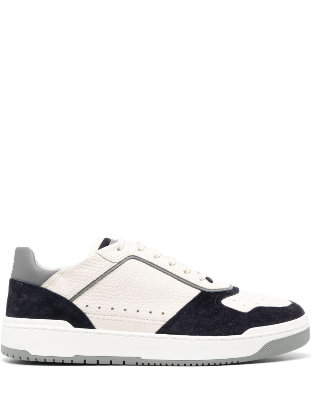 panelled low-top sneakers - 1