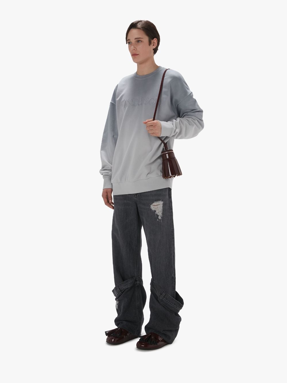 GRADIENT SWEATSHIRT WITH LOGO EMBROIDERED - 4
