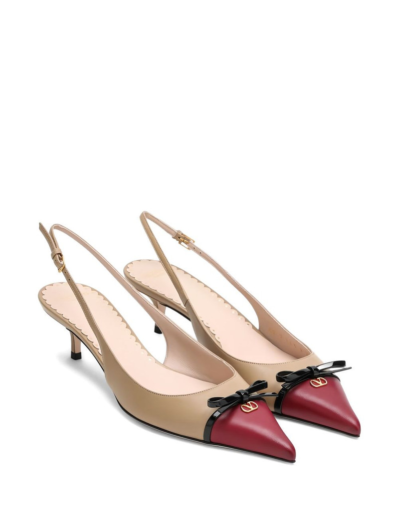 Valentino 60mm slingback bow pumps outlook
