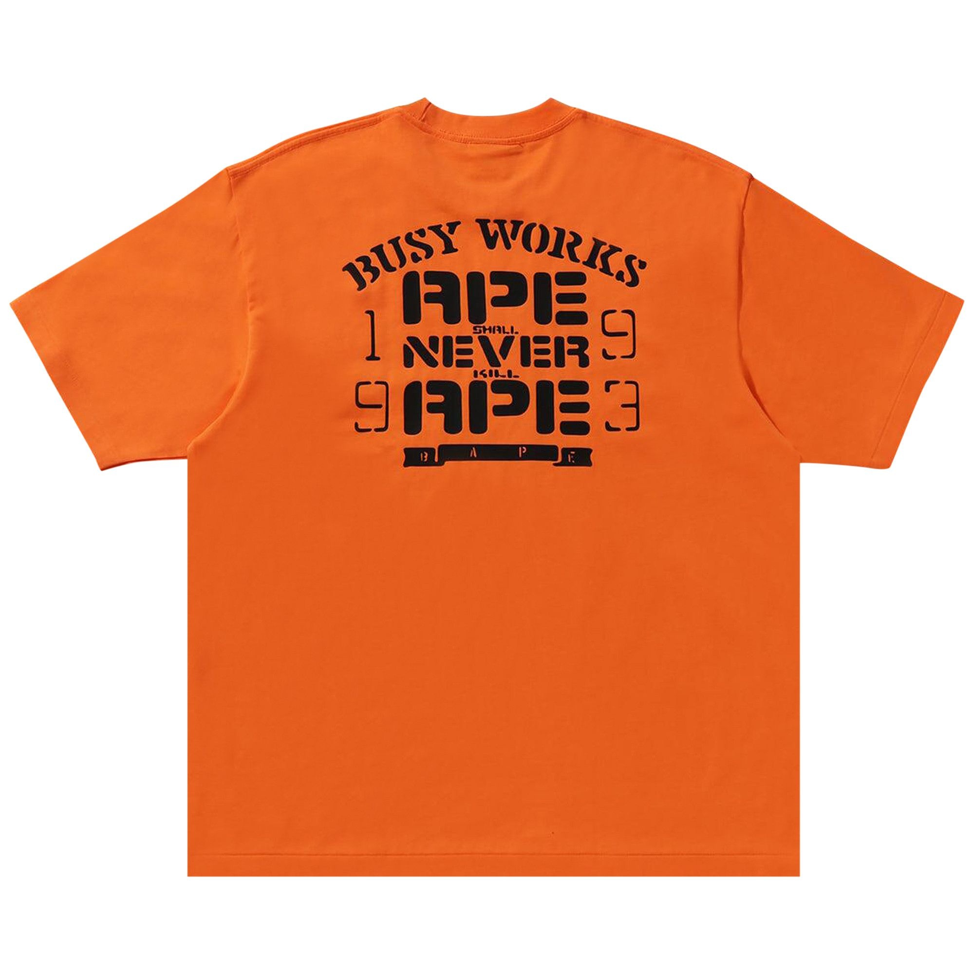 BAPE OG Ape Head College Relaxed Fit Tee 'Orange' - 2