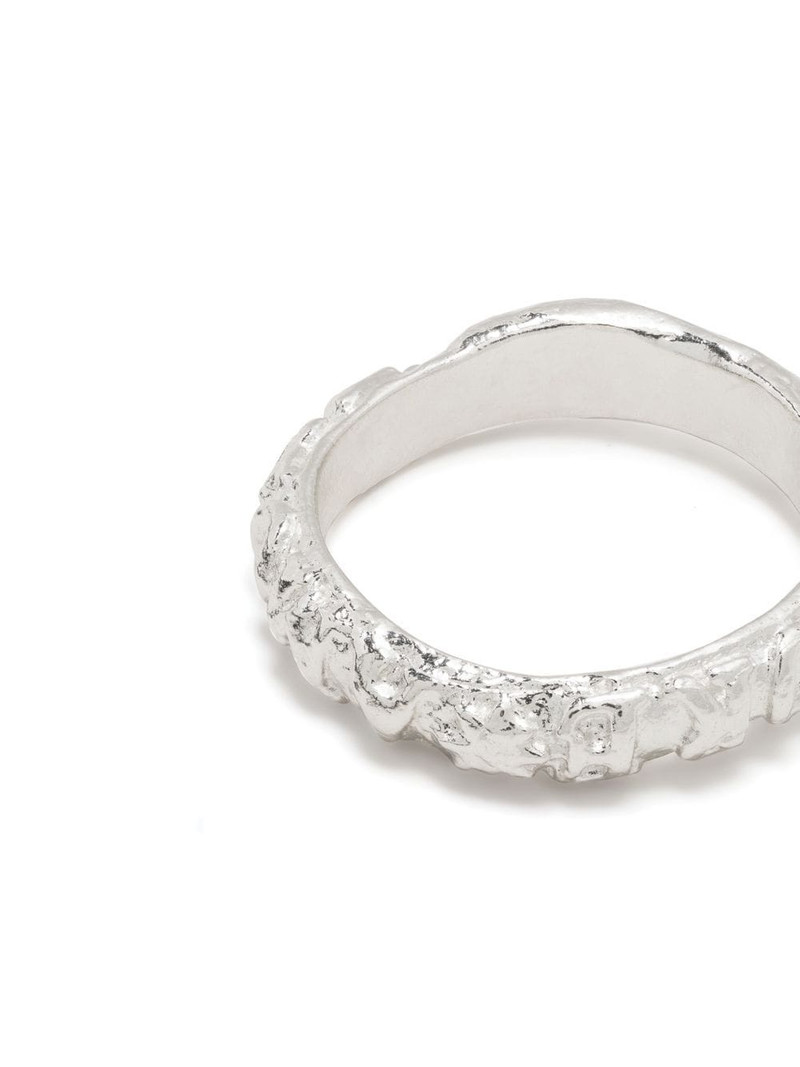 Tempo engraved sterling-silver ring 4