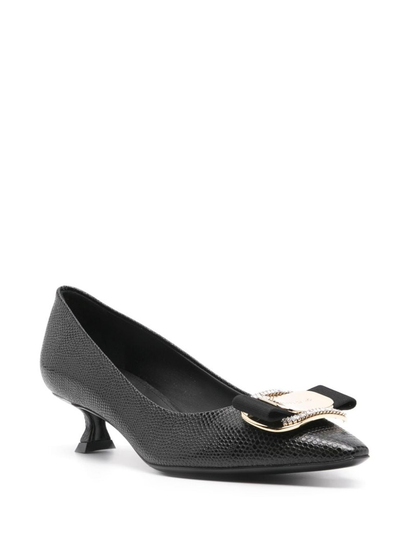 FERRAGAMO New Vara 40mm leather pumps outlook