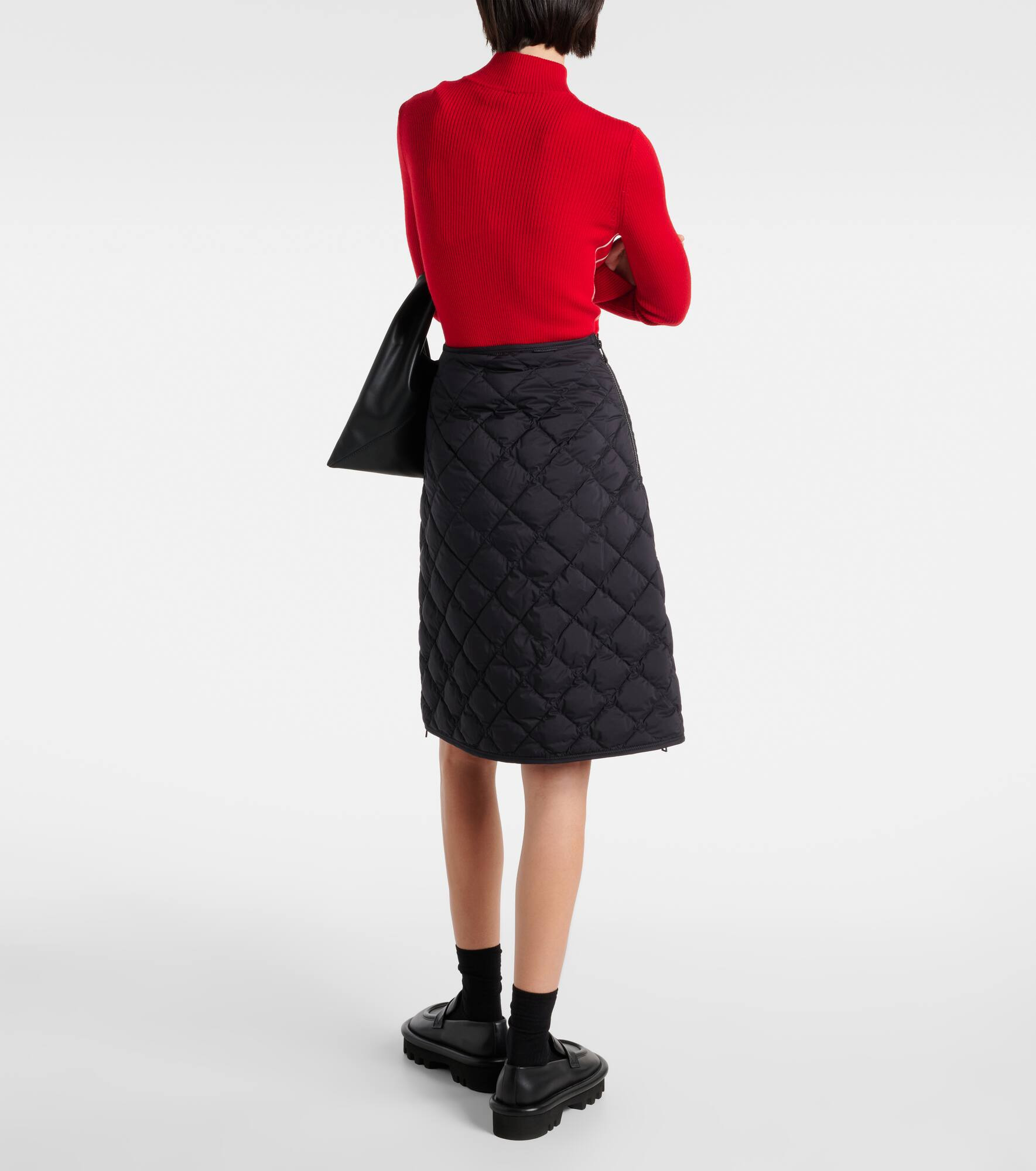 Quilted high-rise skirt - 3