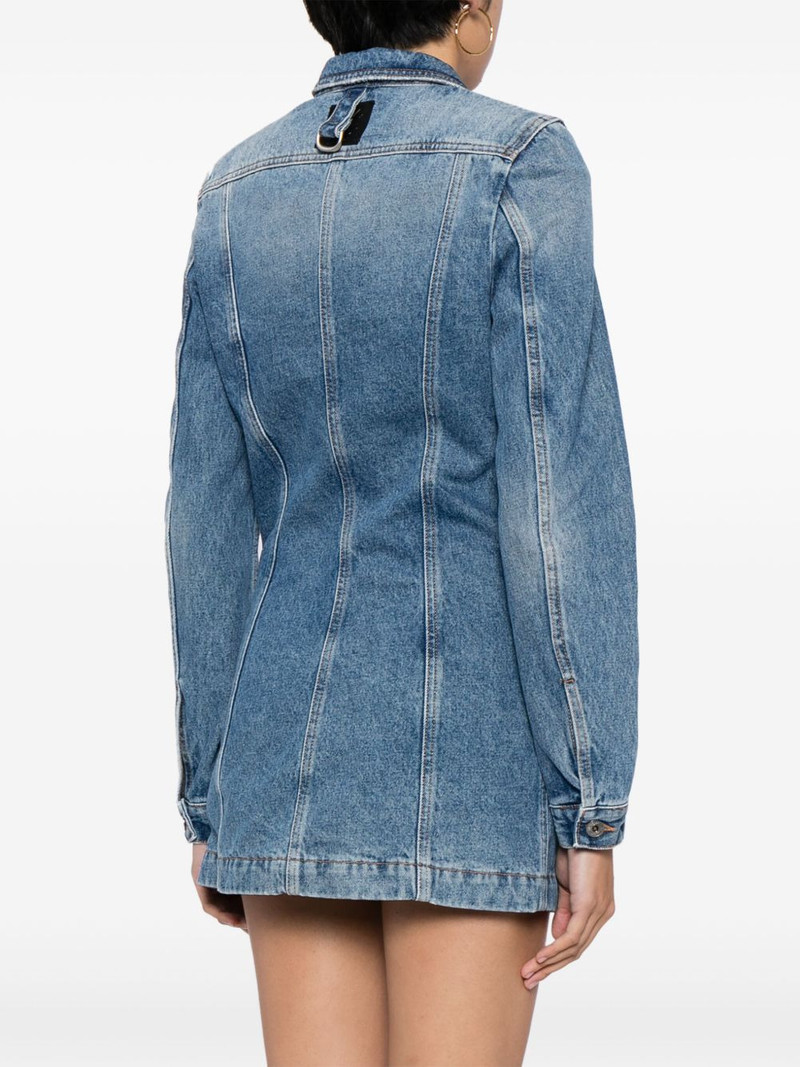 long-sleeve denim minidress 4
