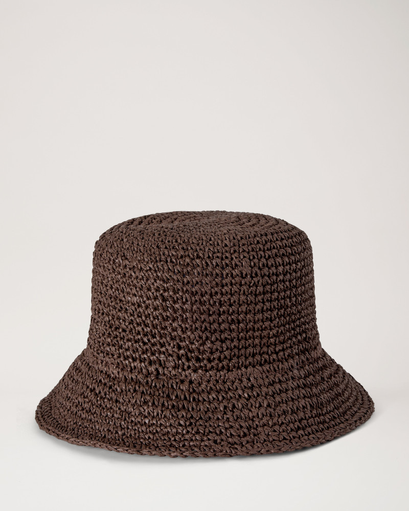 Raffia Mulberry Tree Bucket Hat Ebony 100% Paper Raffia 2
