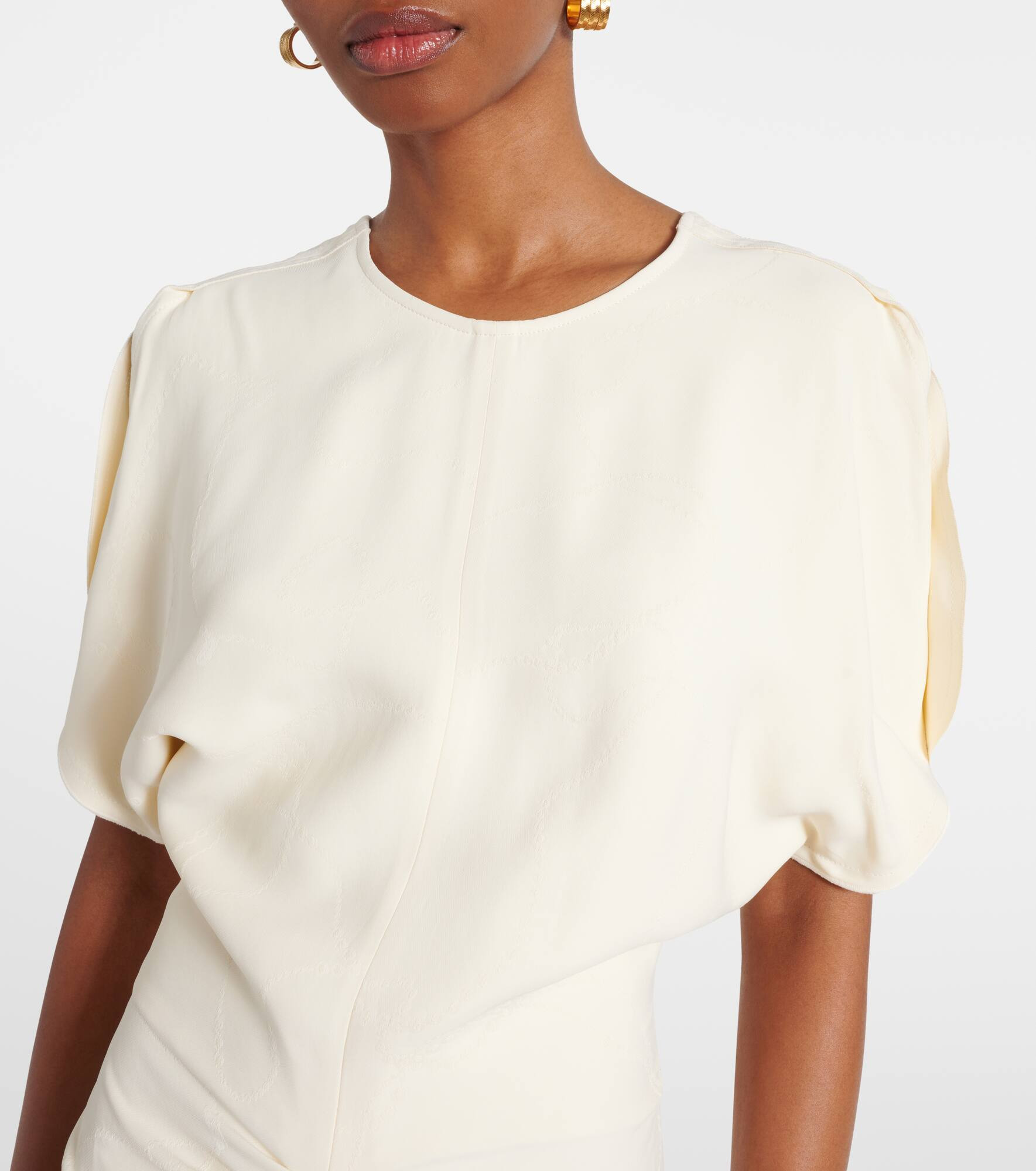 Gathered midi dress - 4