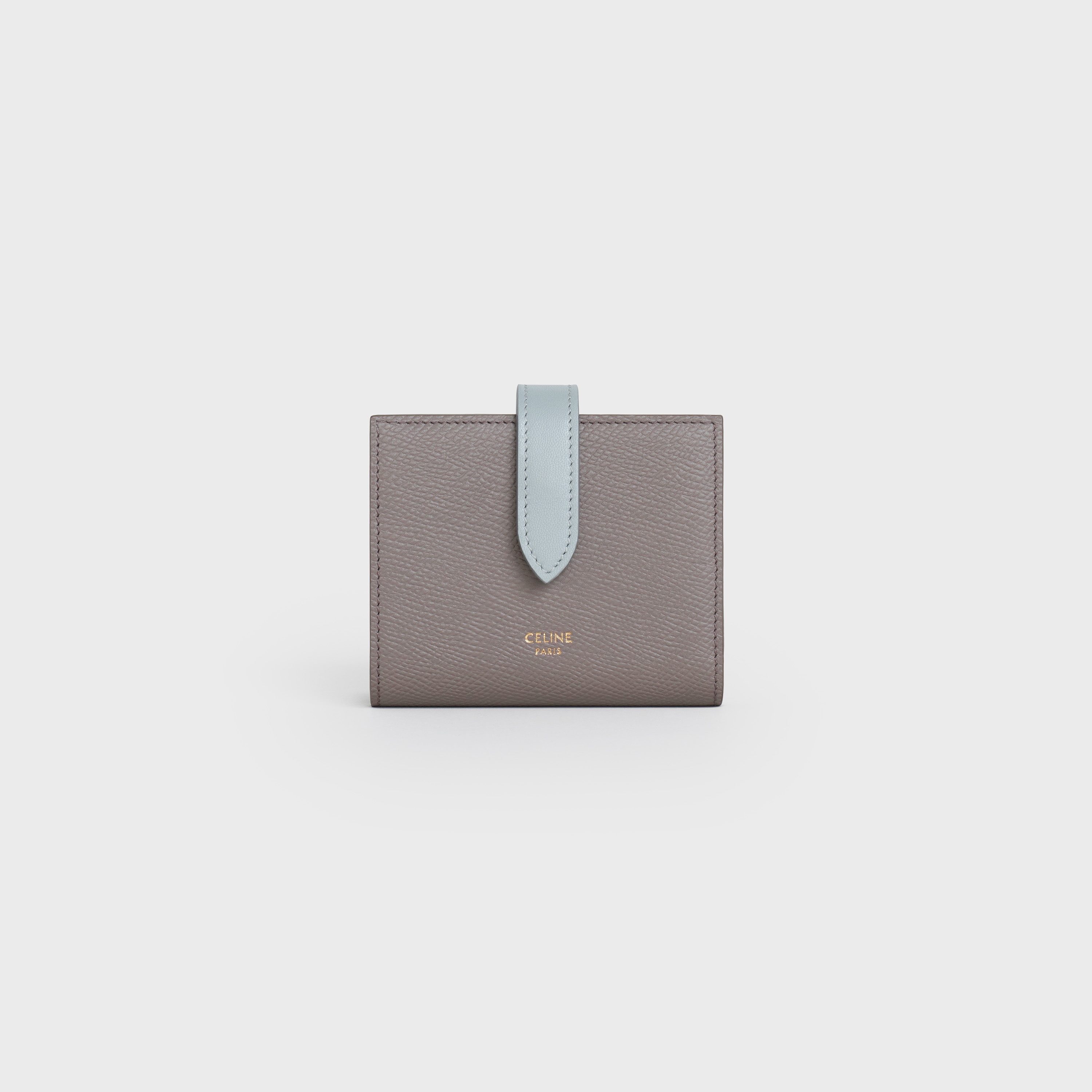 Small Strap Wallet in Bicolour Grained Calfskin - 1