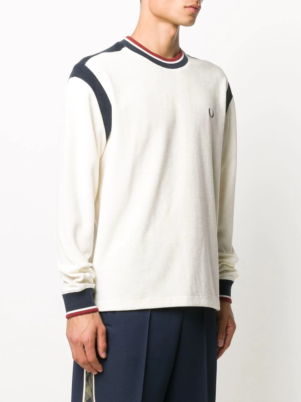 two-tone logo sweatshirt - 3