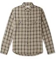 Oversized Embroidered Checked Woven Shirt - 6