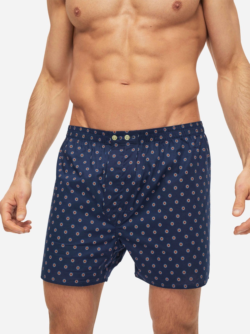 Men's Classic Fit Boxers Nelson 90 Cotton Batiste Navy - 7
