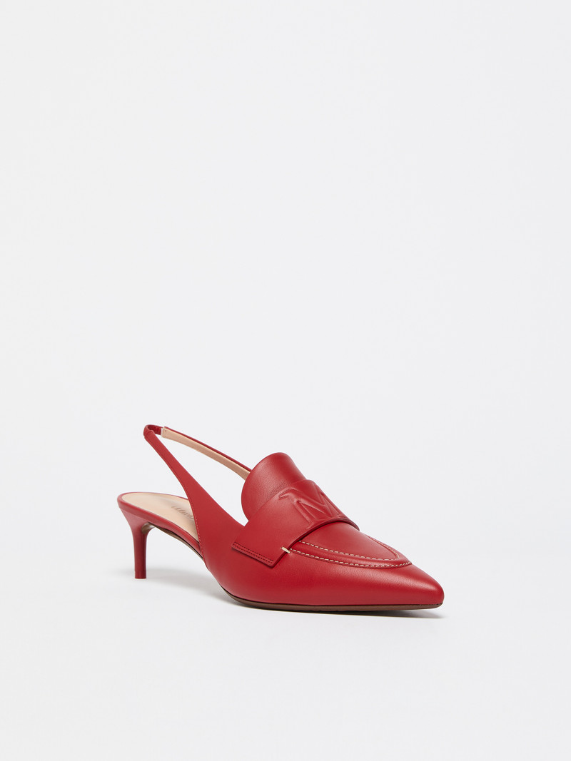 Max Mara CATY Leather slingbacks outlook
