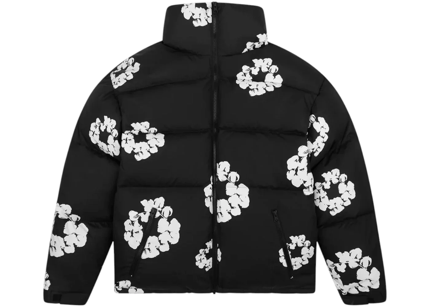 Denim Tears Cotton Wreath Puffer Jacket Black - 1