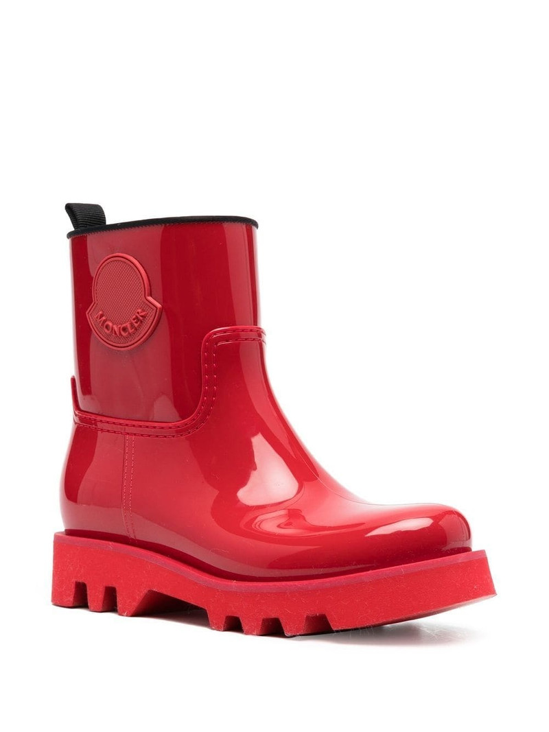 Moncler logo-patch ankle boots outlook