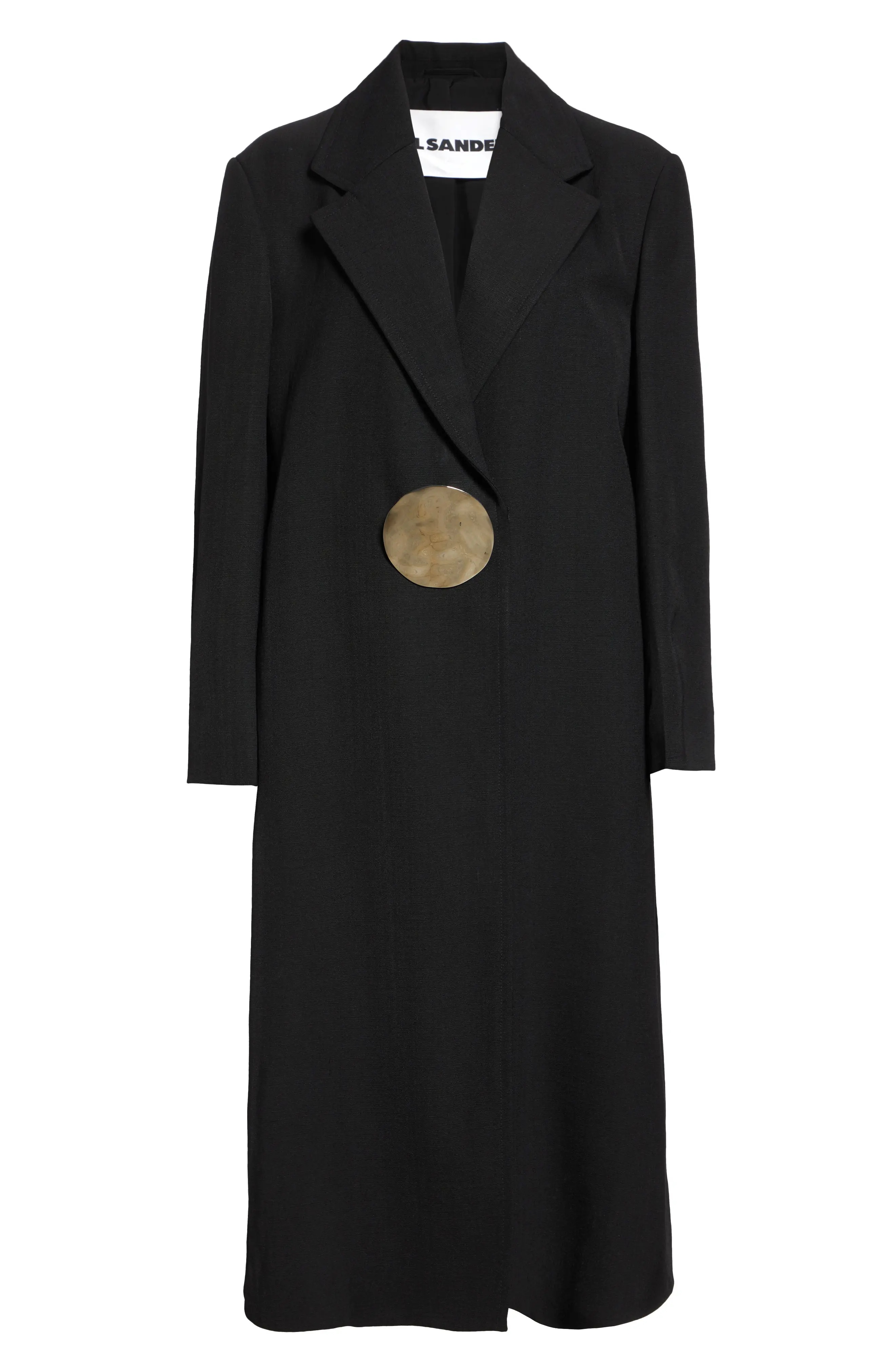 Hammered Disc Longline Coat - 6