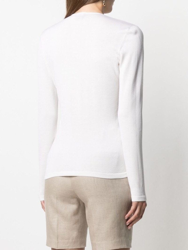 plunge-neck twist-detail knitted top 4