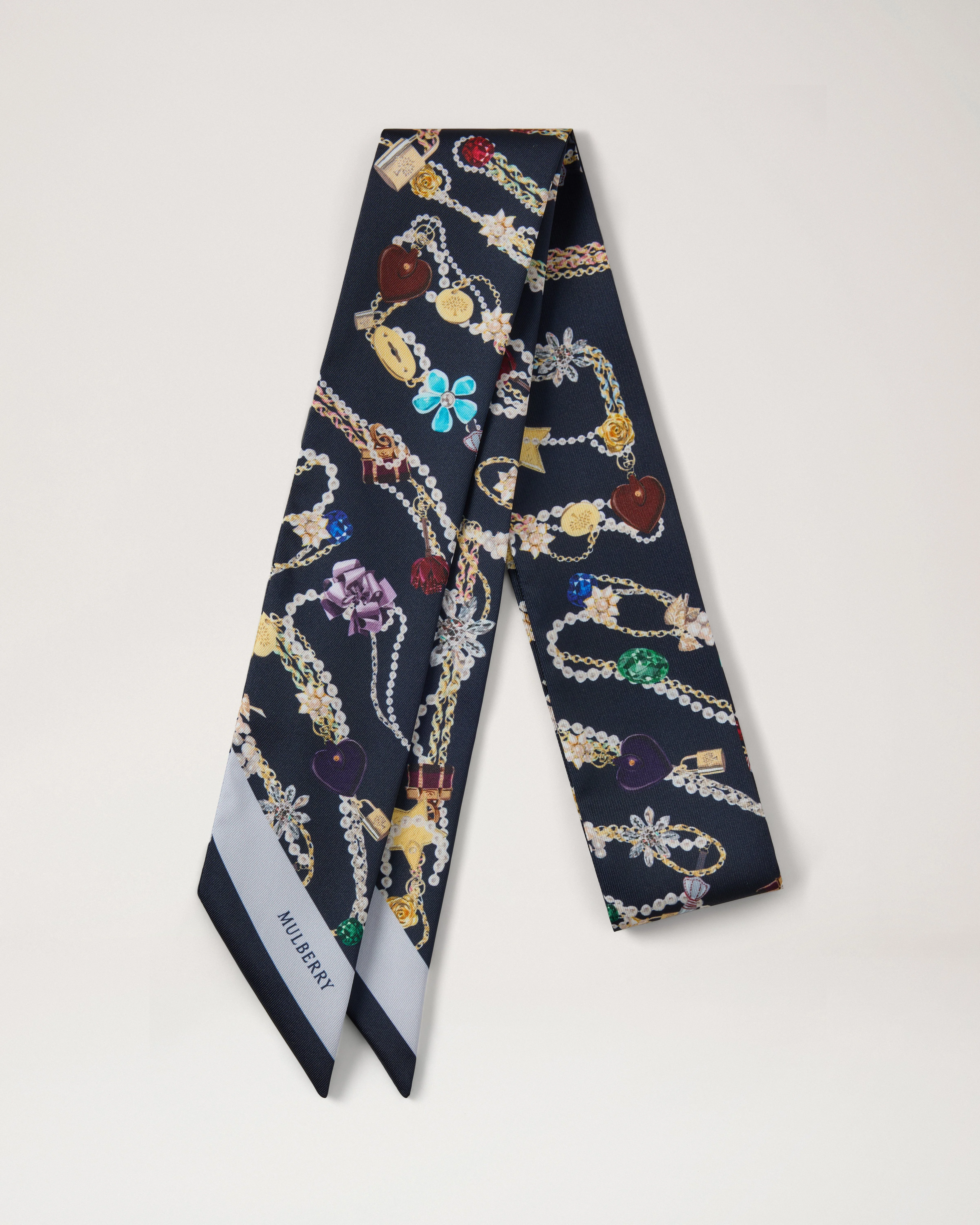 Skinny Scarf - Jewellery Maze Night Sky Recycled Polyester - 1