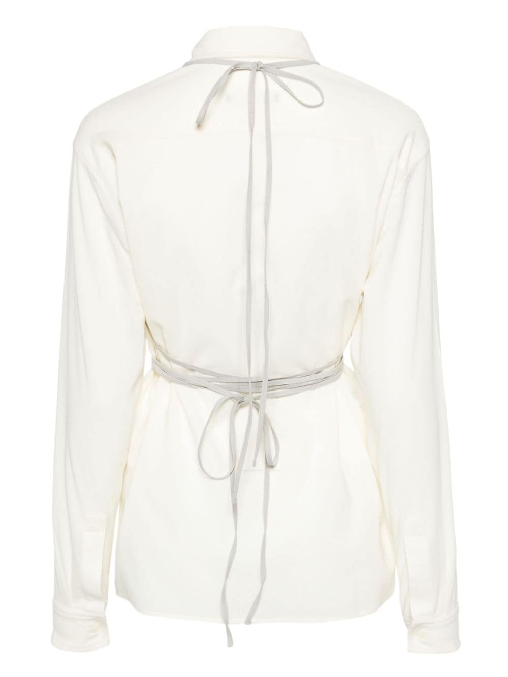 panelled-design cotton shirt - 2