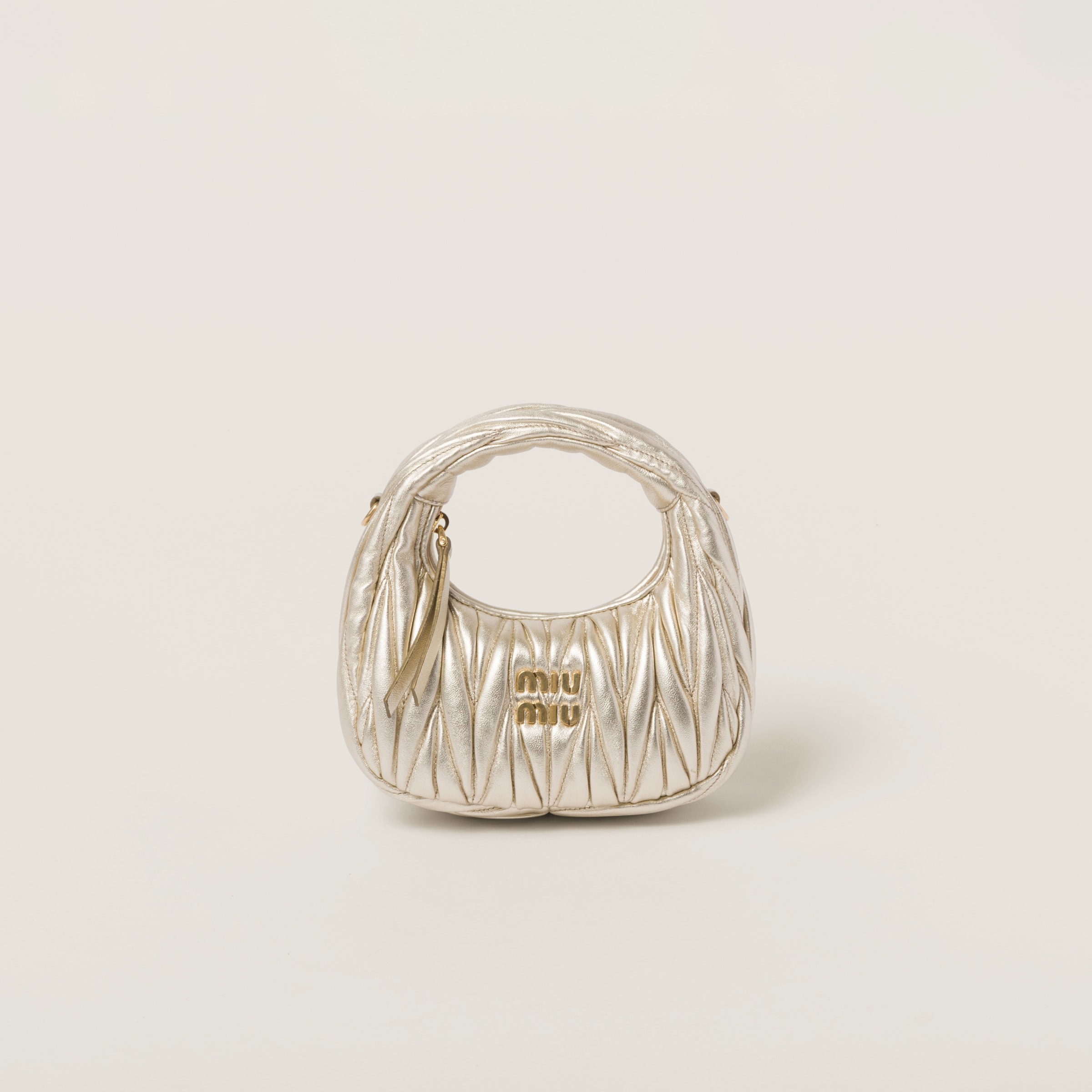 Wander matelassé nappa leather hobo mini-bag - 1