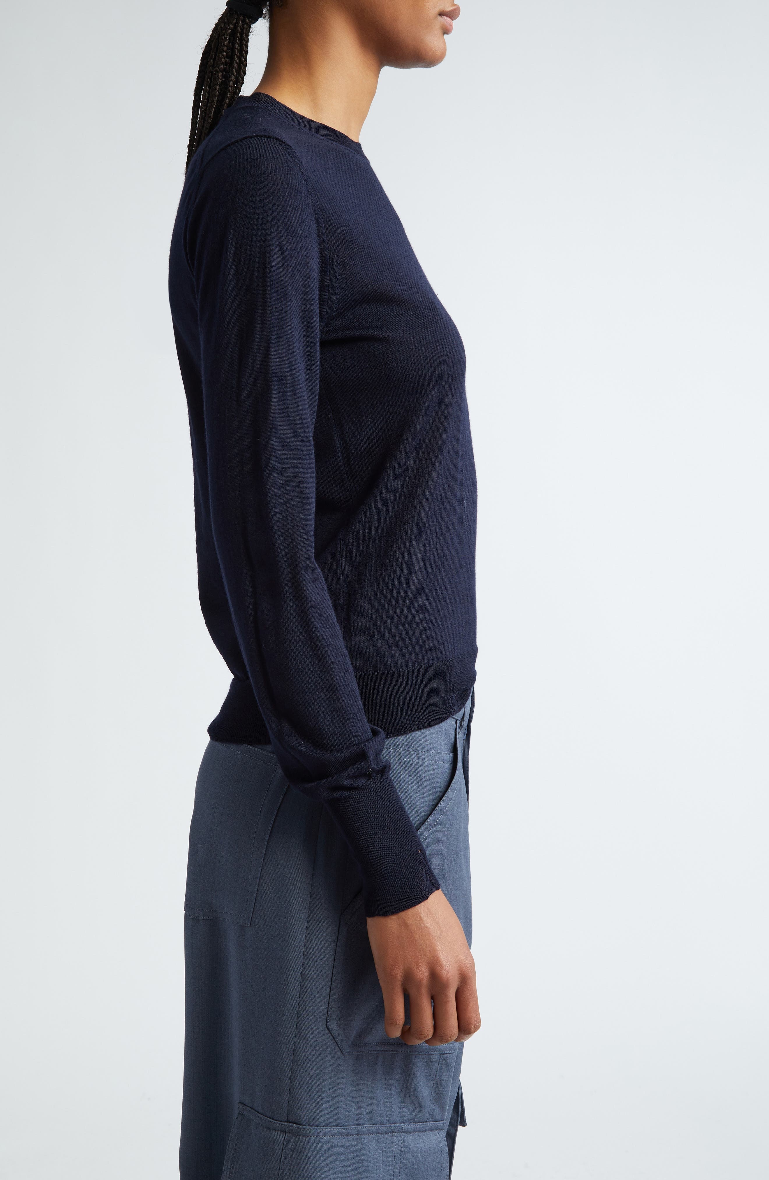 Golden Goose Virgin Wool Sweater in Navy at Nordstrom - 4