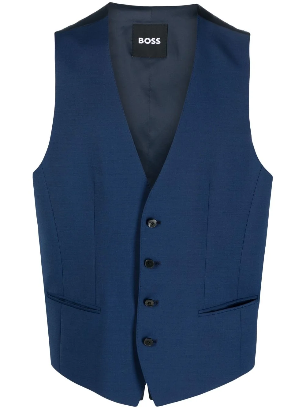 single-breasted buttoned waistcoat - 1