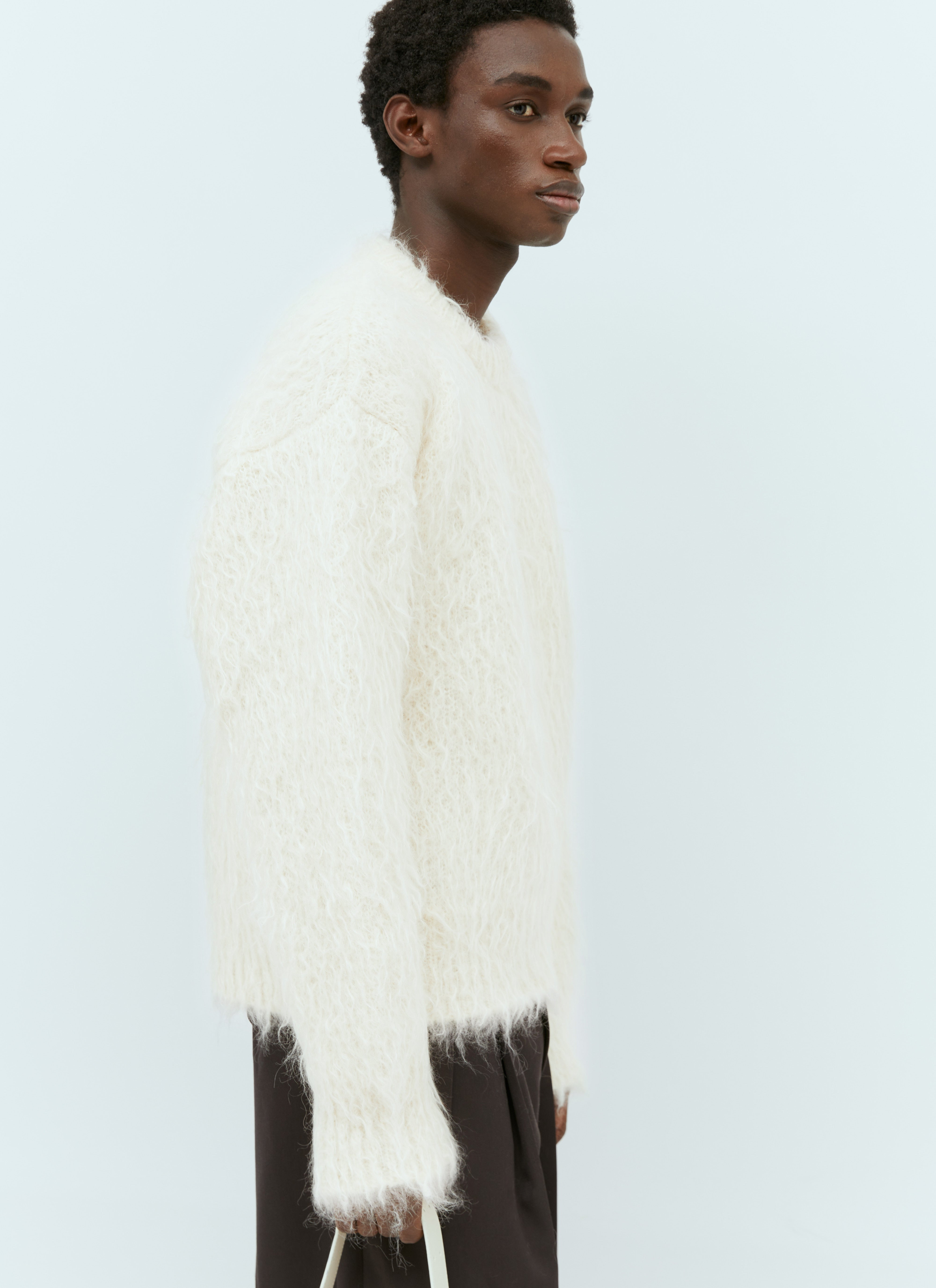 Off White Men Mohair Blend Sweater - 4