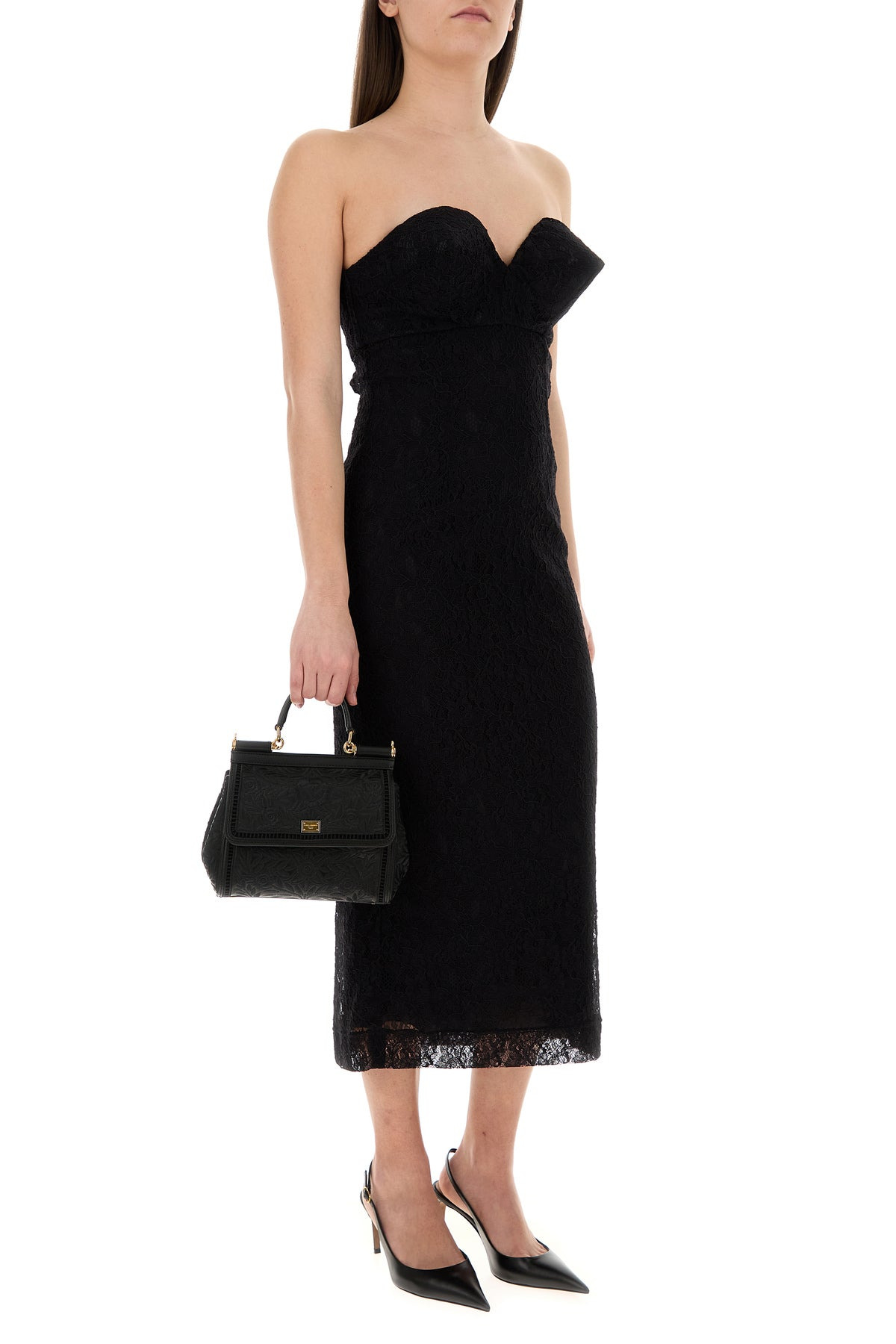 Black leather medium Sicily handbag - 5