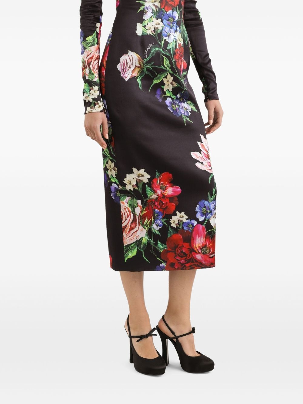 floral-print midi dress - 4