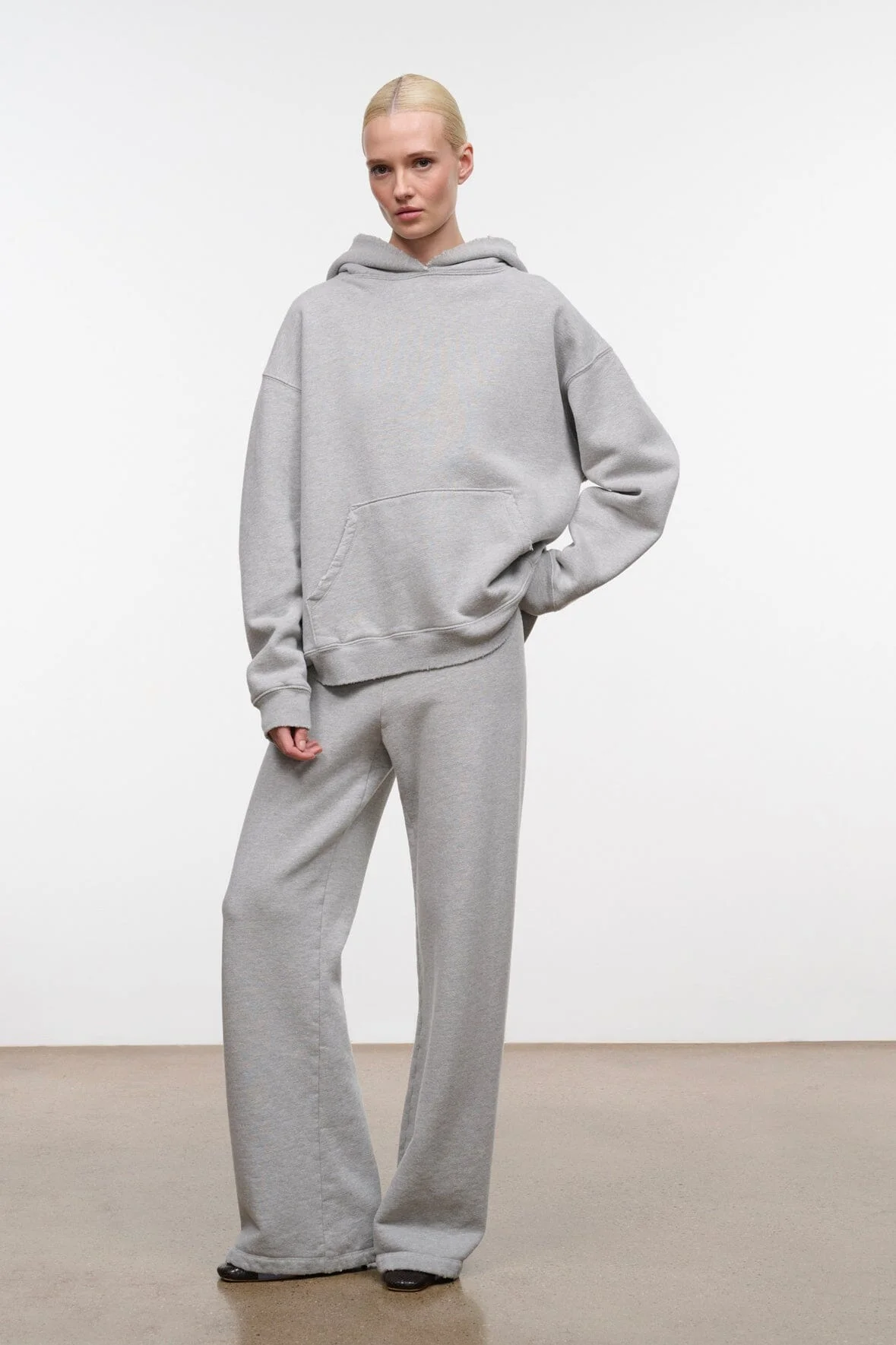 STAUD STROLL TERRY PANT HEATHER GREY - 1