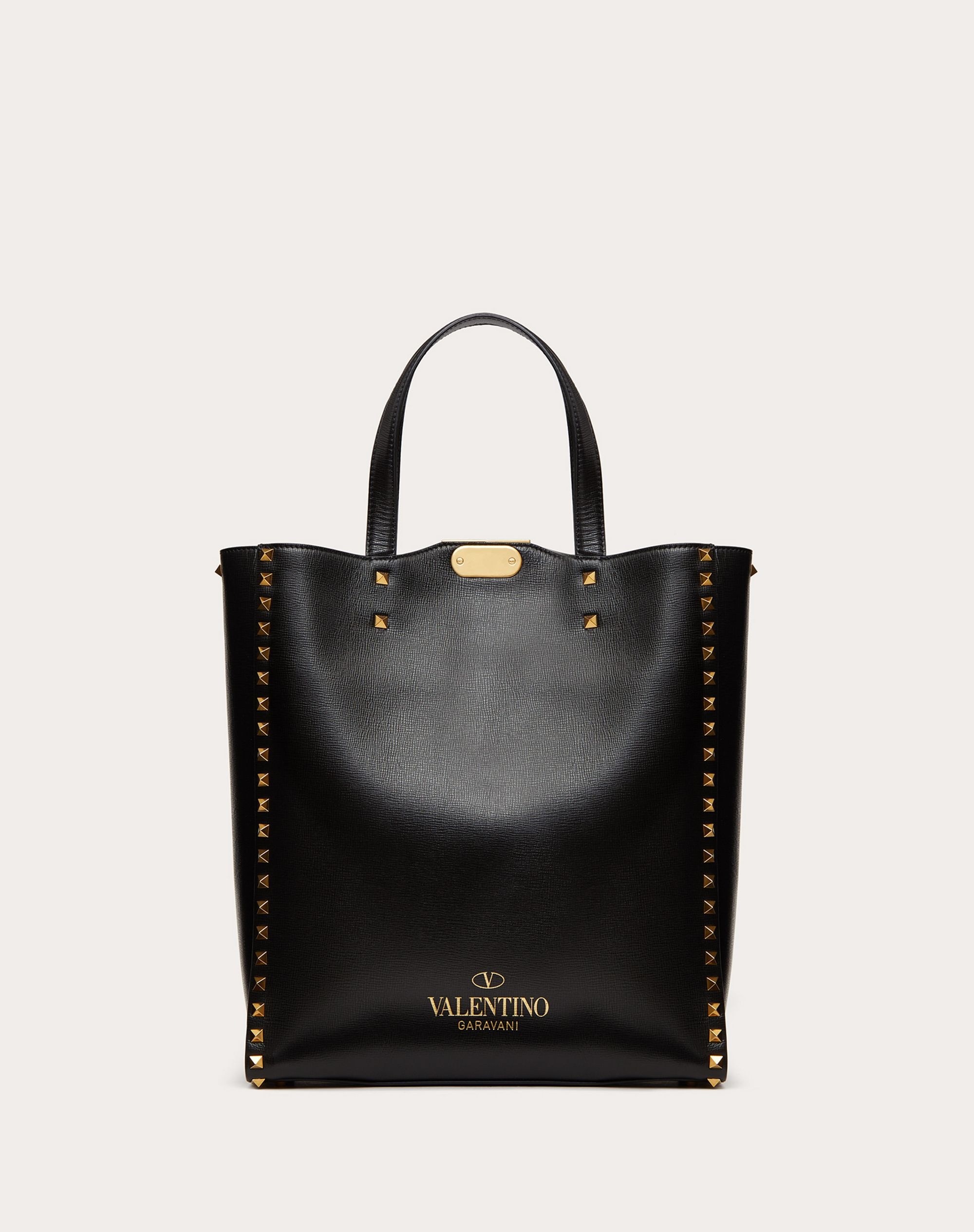 ROCKSTUD TOTE BAG IN GRAINY CALFSKIN - 3