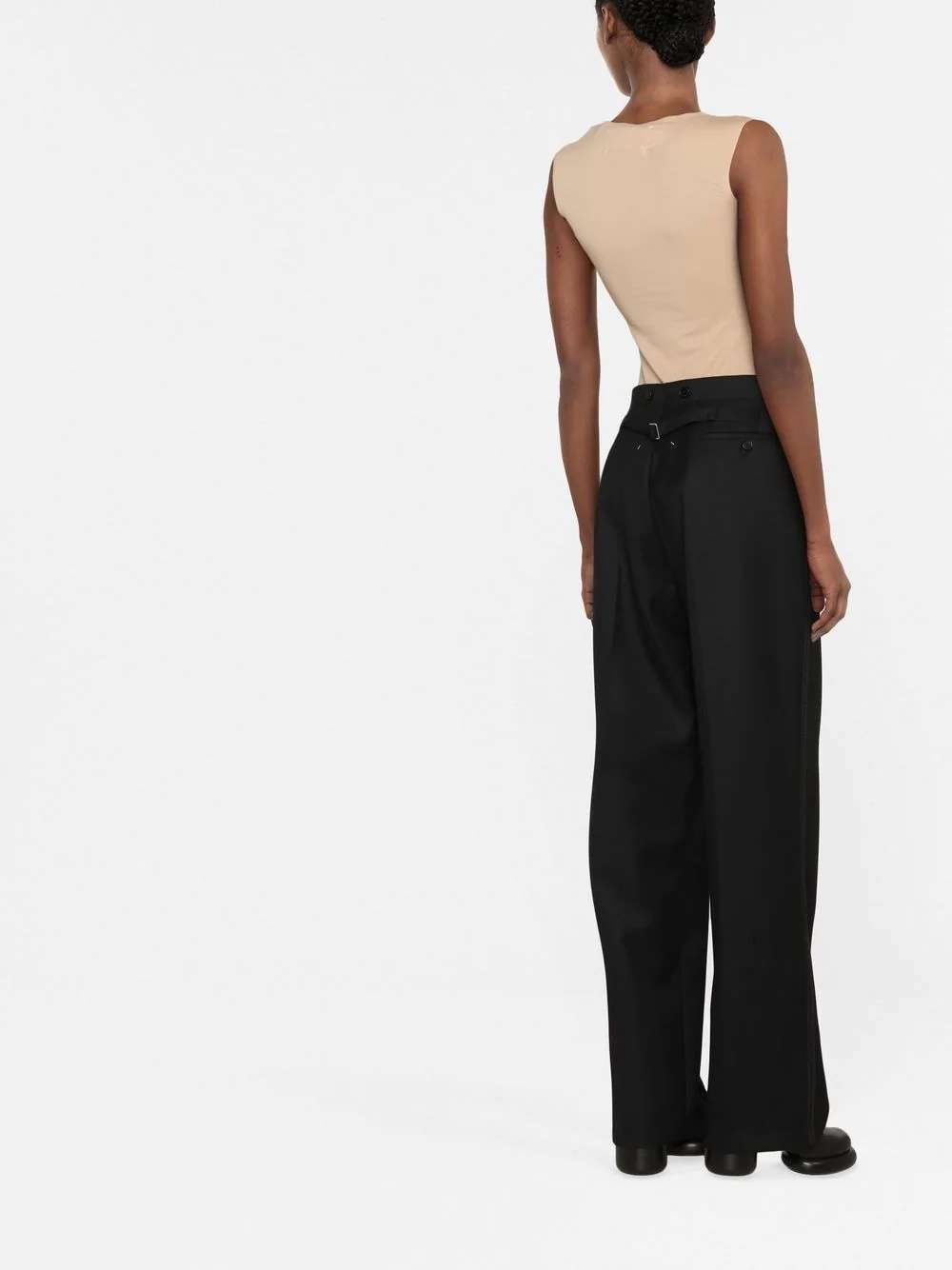 round-neck sleeveless bodysuit - 3